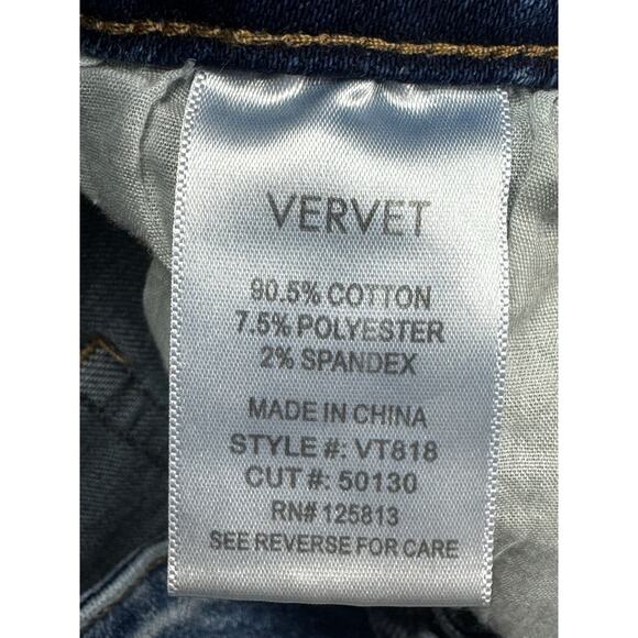 Vervet Women's Button Fly Stretch Denim Blue Cut-Off Shorts - Size S (25x3) - Picture 4 of 5